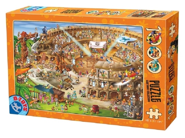 D-Toys Puzzel - Cartoon van het Colosseum in Rome - 1000 Stukjes