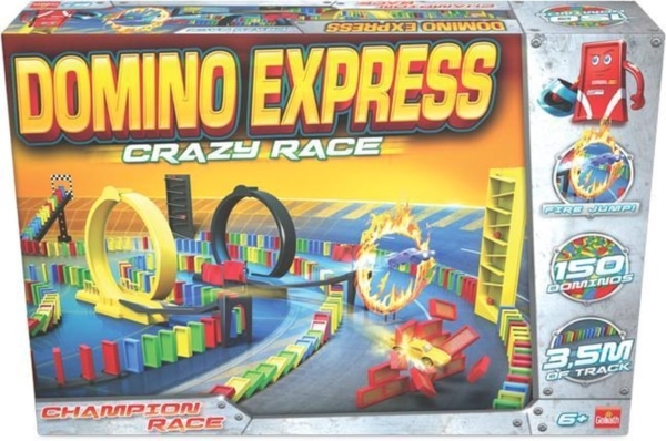 Domino Express Crazy Race domino stenen, champion race met 150 domino stenen