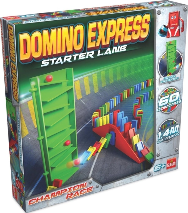 Domino express Starter Lane domino stenen, champion race met slalomtoren