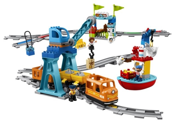 LEGO Duplo - 10875 Goederentrein met hijskraan en haven