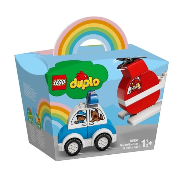 LEGO Duplo - 10957 Brandweerhelikopter en politiewagen