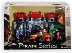 Piraten kasteel speelset, inclusief 3 speelfiguren