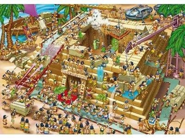 D-Toys Puzzel - Cartoon van Egyptische Piramide - 1000 Stukjes