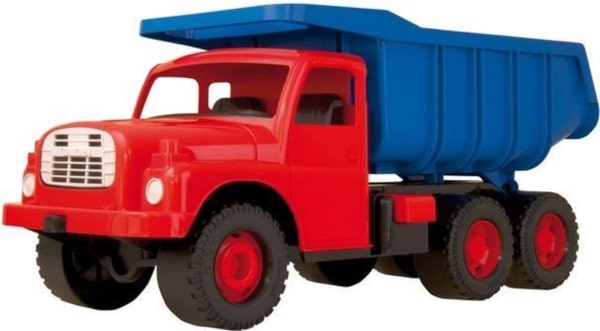 Tatra stevige zand auto rood-blauw 70 cm