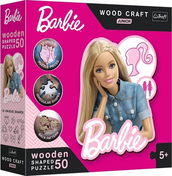 Barbie houten puzzel junior met 50 houten stukken