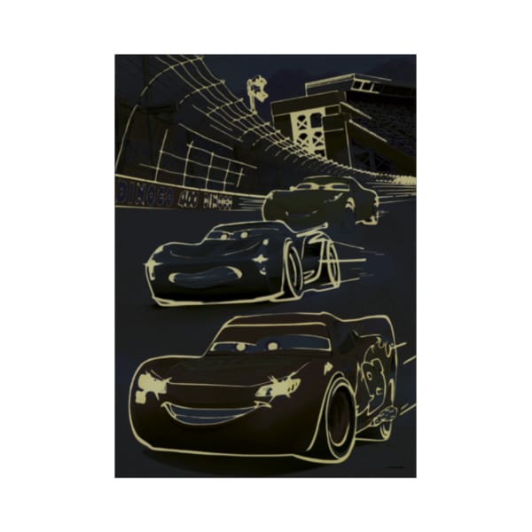 Dino Puzzel - Glow in the dark Cars - 100 XL Stukjes