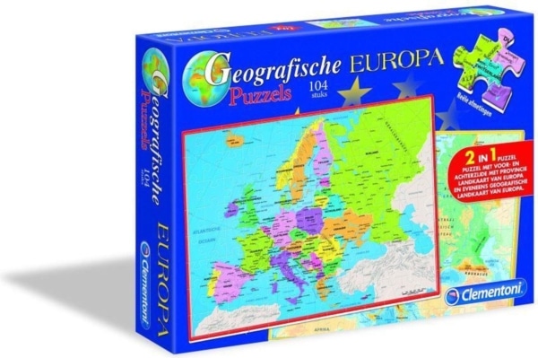 Clementoni geografische puzzel van Europa -104 stukjes
