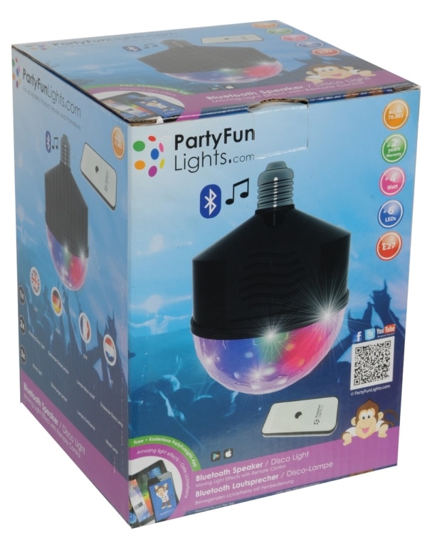 Partyfun lights discobol met bluetooth en speaker