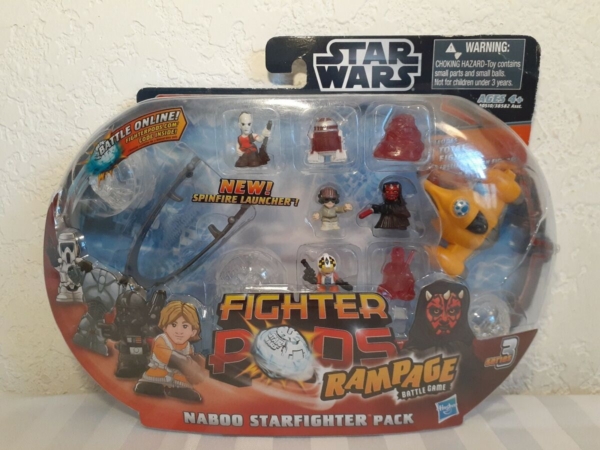 STAR WARS Fighter Pods Rampage Battle Game Naboo Starfighter 2012 Series 3 NIEUW