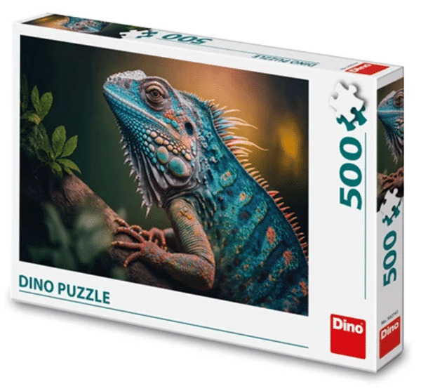 Dino puzzel van een leguaan - 500 stukjes