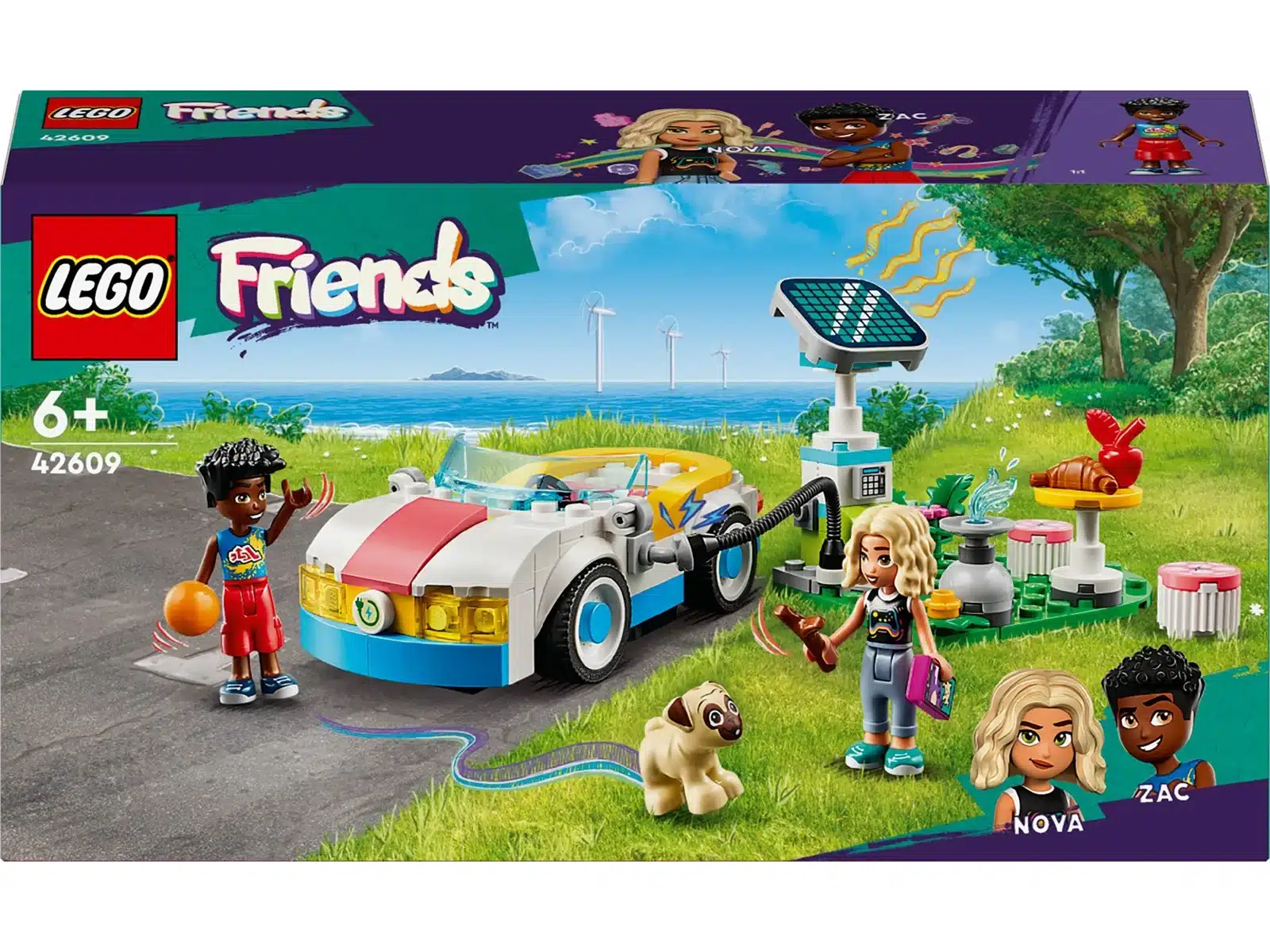 Lego friends 42609 elektrische auto en oplaadpunt afbeelding