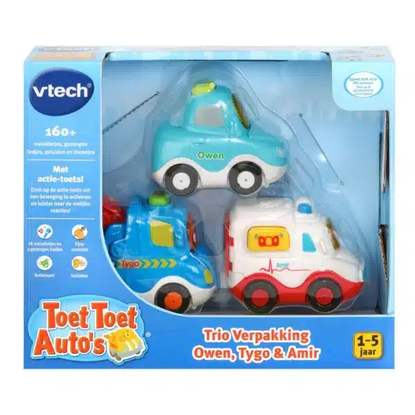 Vtech toet toet auto's Owen Tygo en Amir 3 in 1 set