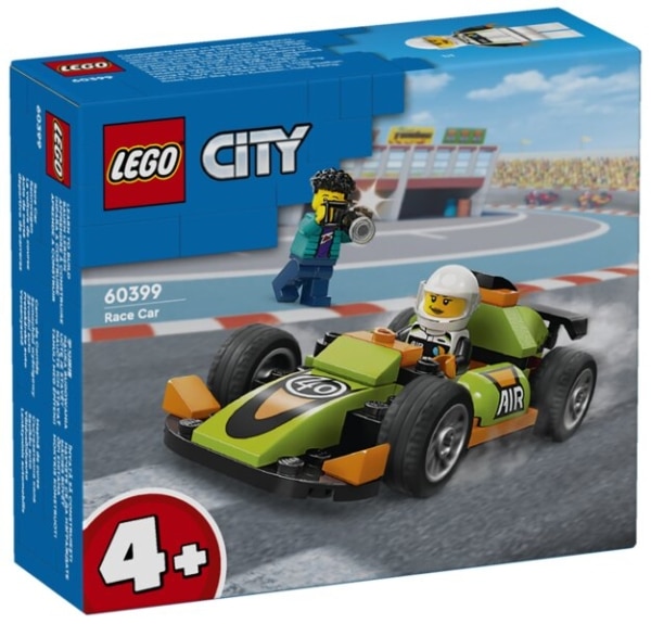 Lego City race wagen groen met 2 figuurtjes - 60399