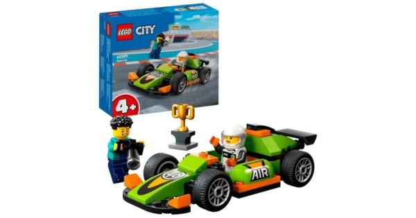 Lego City race wagen groen met 2 figuurtjes - 60399