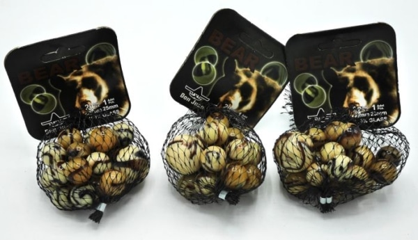 Bear knikkers 3 x 20 knikkers + 1 grote knikker voordeel set