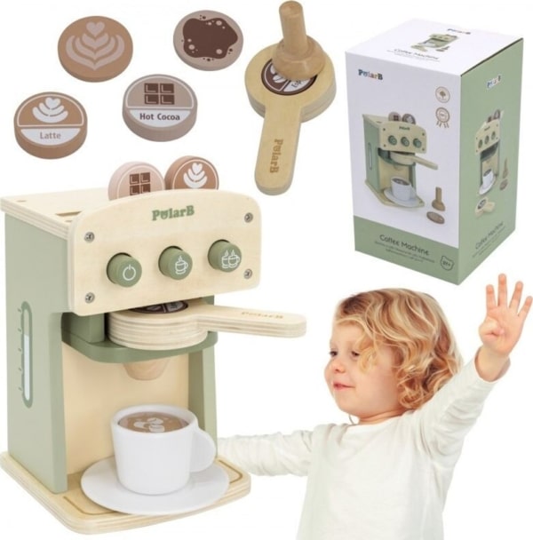 Polar B koffie machine van hout