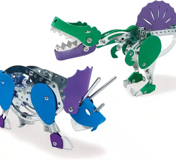 Ses metalen constructie set van dinosaurussen