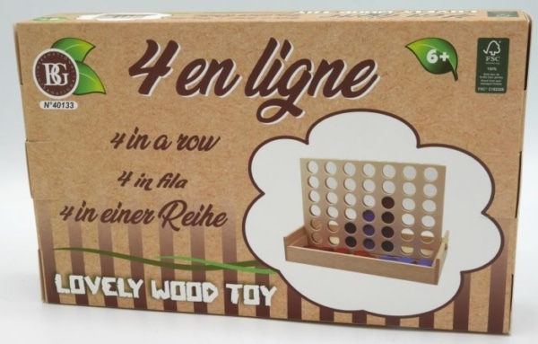 Houten 4 op een rij spel