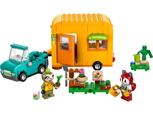 Lego Anmal crossing Leifs caravan en bloemen winkel 77054