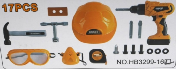 Deluxe toolset gereedschap set 17 delig