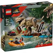 lego Jurassic world T Rex rivier ontsnapping